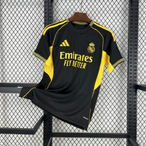Maillot Homme Real Madrid 2025/26 Black and yellow