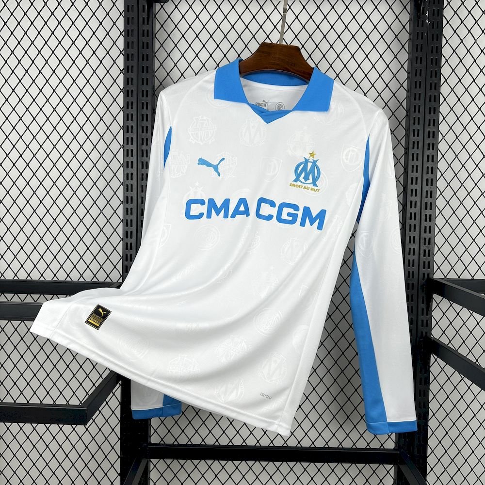 Maillot Homme Olympique Marseille 2025/26 Domicile Manches Longues