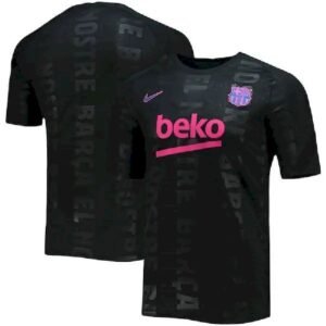 Maillot Homme Barcelona 2021/22 Pré-Match Performance Raglan Top - Black