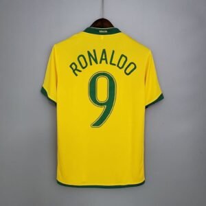 Retro Brazil 2006 World Cup Home #9 Ronaldo