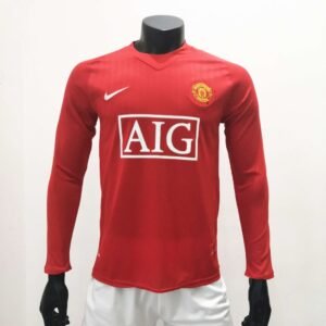 Retro Manchester United 2007/08 Home Long Sleeve