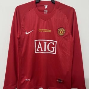 Retro Manchester United 2008 Cl Final Home Long Sleeve