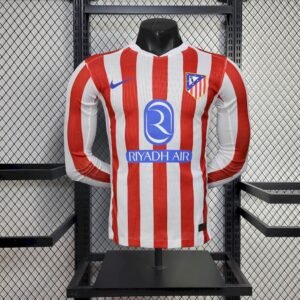 Maillot Homme Atletico Madrid 2025/26 Domicile Manches Longues Version Joueur