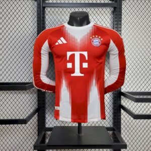 Maillot Homme Bayern Munich 2025/26 Domicile Manches Longues Version Joueur