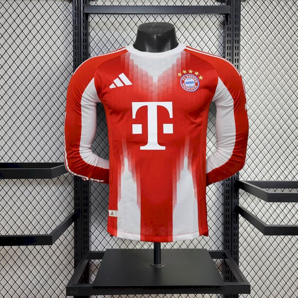 Maillot Homme Bayern Munich 2025/26 Domicile Manches Longues Version Joueur