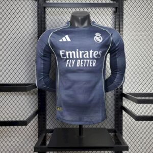 Maillot Homme Real Madrid 2025/26 Extérieur Manches Longues Version Joueur
