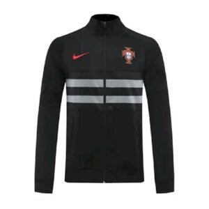 Maillot Homme Portugal 2020 Black Tranining Jacket Version Joueur