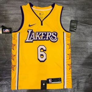 Maillot Homme LeBron James 2020-21 Yellow Player Jersey – City Edition