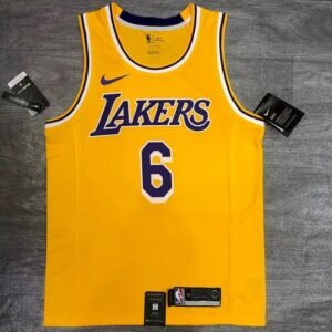 Maillot Homme LeBron James 2020-21 Yellow Player Jersey – Retro Classical Edition
