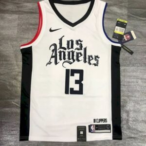 Maillot Homme Paul George 2020-21 White Swingman Player Jersey – City Edition
