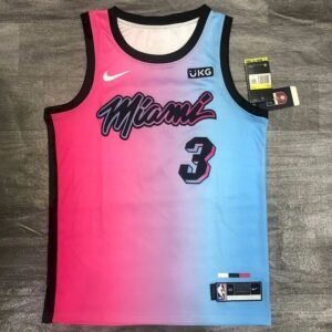 Maillot Homme Dwyane Wade 2020-21 Pink Swingman Player Jersey – City Edition