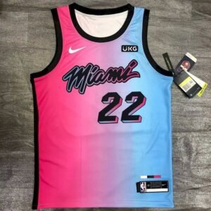 Maillot Homme Jimmy Butler 2020-21 Pink Swingman Player Jersey – City Edition