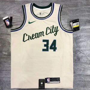 Maillot Homme Giannis Antetokounmpo 2020-21 White Swingman Jersey – City Edition