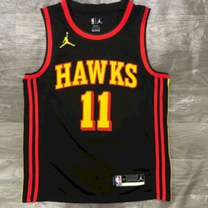 Maillot Homme Trae Young Black Swingman Player Jersey – Statement Edition