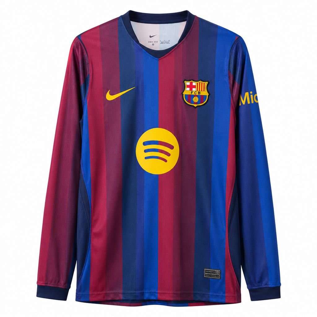 Maillot Homme Barcelona 2026/27 Domicile Manches Longues