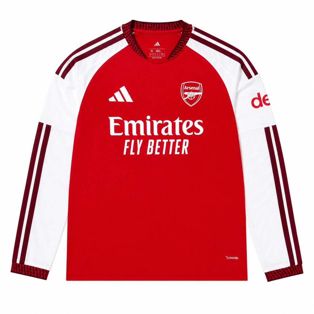 Maillot Homme Arsenal 2026/27 Domicile Manches Longues